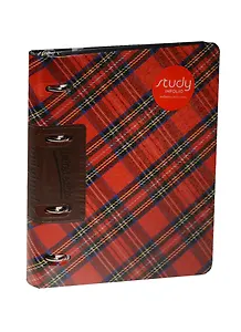 Тетрадь на кольцах в клетку InFolio, Scotland, 120 листов, красная