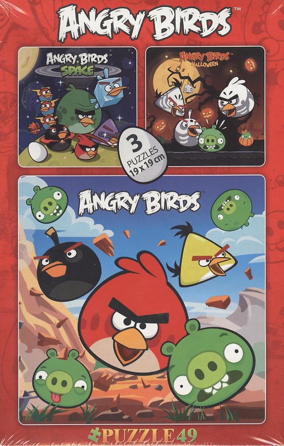 Пазл 49 элементов 3 в 1 Angry Birds (190х190 мм) (49П35_10382) (коробка) 2373569 — 1