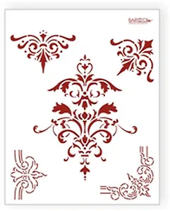 Трафарет пластиковый многоразовый Дамаск викторианский... (20х25) (Л-039)