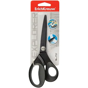 Ножницы 190мм офисные "Explorer", эргоном.ручки, блистер, ErichKrause