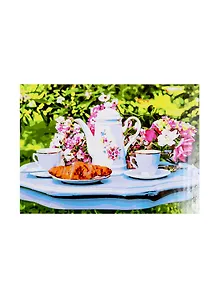 Набор д/творчества Рыжий кот Холст с красками 40х50см по номерам Завтрак в саду Х-1804