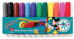 Фломастеры 12цв "Mickey Club House Aviator" мини Jumbo, Disney — 228325 — 1