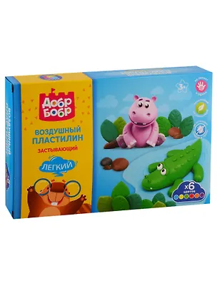 Воздушный пластилин ДобрБобр Застывающий (6 цв.) НВП06 2755246