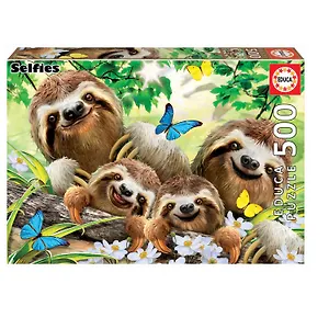 Пазл Educa 500 деталей - Семейное селфи ленивцев