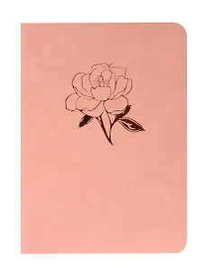 Книга для записей А5- 80л кл. "Vesper. Персиковый" иск.кожа, замша, тисн.фольгой, тонир.блок, скругл.углы, ляссе