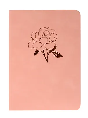 Книга для записей А5- 80л кл. "Vesper. Персиковый" иск.кожа, замша, тисн.фольгой, тонир.блок, скругл.углы, ляссе 3078571