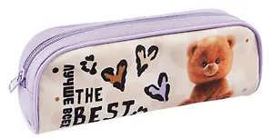 Пенал-косметичка "Пушистый мишка" 21*8*4см, на молнии мягкий