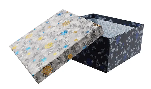 Коробка подарочная "Snowflaces" 20*20*9,5см, Новый год, картон 2982029 — 4