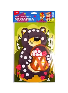 Набор для творчества LORI Увлекательная мозаика (набор большой) Мишка с лукошком Км-015