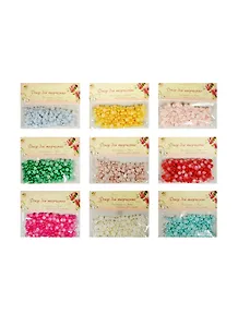 Набор декор для творч. пластик Половинки жемчужин (1052907) (d=0,9см) (22гр) (в ассорт.) (упаковка)