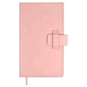 Ежедневник недат. А6+ 160л 125*211 "Краст" пепельно-розовый, кожзам, тв.переплет, офсет, ляссе, застежка