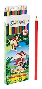 Карандаши цветные 18цв "ZANZIBAR" к/к, с подвесом, Silwerhof