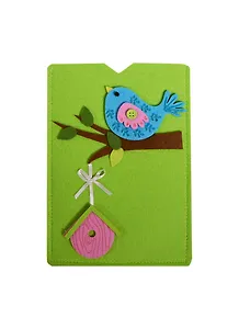 Сувенир Чехол на iPad фетровый зеленый 26*21.5*1см LD22233-2