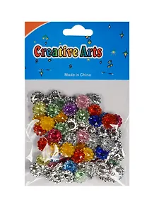 Набор бусин (20гр) стразинки цветочки (1см) (ассорти) (11-24067-L37)