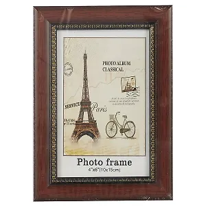 Фоторамка «Тёмное дерево с жёлтой каймой», 10 х 15 см