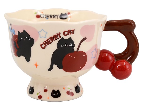 Кружка Cherry Cat Котик с бантиком (керамика) (360мл) (12-6641-202604-06) 3163334 — 1