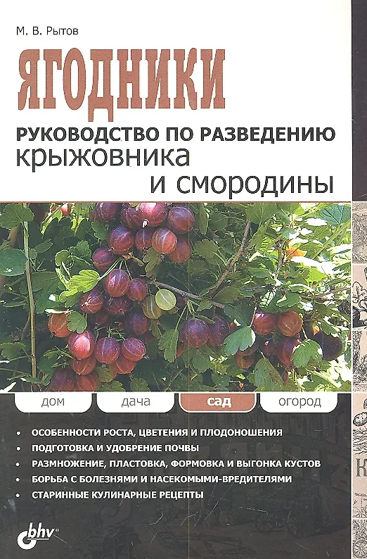 Книга Ягодники. Руководство по разведению крыжовника и смородины (Михаил Рытов) — 1