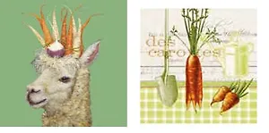 Набор для творчества,Салфетки для декупажа, Морковь - 2 шт.