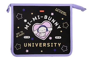 Папка для тетрадей А5 "Mi-Mi Bunny" 2отд, молния, пластик 3148286