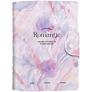 Ежедневник дат. 2027г. А5 160л 140*200 "Romantic" сиреневый, иск.кожа, полускр.спираль, клапан на кнопке, тисн.фольгой 3172373