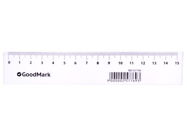 Линейка 15 см, пластиковая, GoodMark 257769 — 1