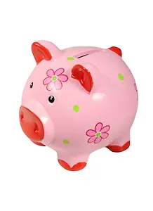 Сувенир, Копилка, Свинка с цветами 11,5*9см, керамика