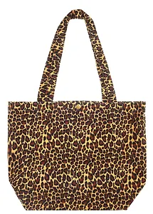 Сумка-шоппер с кнопкой Леопардовый принт (коричневая) (42х31х15) (12-12679-202411-B24) Bookvalno