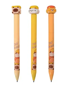 Ручка шариковая синяя "Сat with bread", ассорти