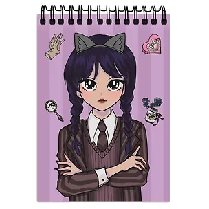 Блокнот А5 60 листов, клетка, "Уэнсдэй-2" гребень 3047381