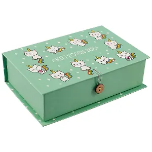 Шкатулка-книга с пуговицей картон S Кошечки-единороги (18,5х12х5см) (12-Kairui-RZ-S2-0001-07)