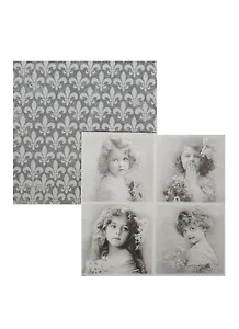 Набор салфеток для декупажа Девочки с цветами (80052/SDL851200) (2шт) (упаковка)