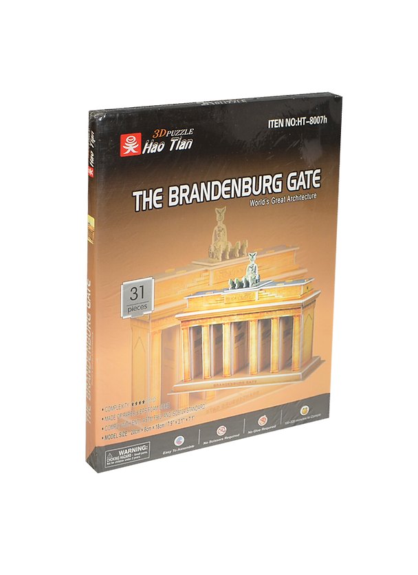 Конструктор 3D Бранденбургские ворота (The Brandenburg Cate) (124390) (31шт) (20х8х18см) (3D Puzzle Hao Tian) 2420335 — 1