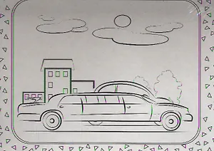 Чудесный чемоданчик. Раскраска. Машинки