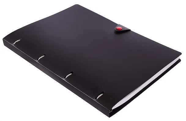 Тетрадь на кольцах «Favorite Black. No 4» 80 листов в клетку, А4, сменный блок - Listoff 3091865 — 2