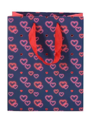 Пакет А5 23*18*10 "Сердечки" жен., тиснение фольгой, бум.мат.ламинат 3103294