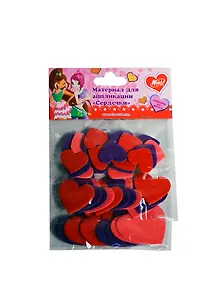 Материал для аппликации Сердечки из фетра (MU80171-f/WFD) (40шт) (WINX Club) (упаковка)
