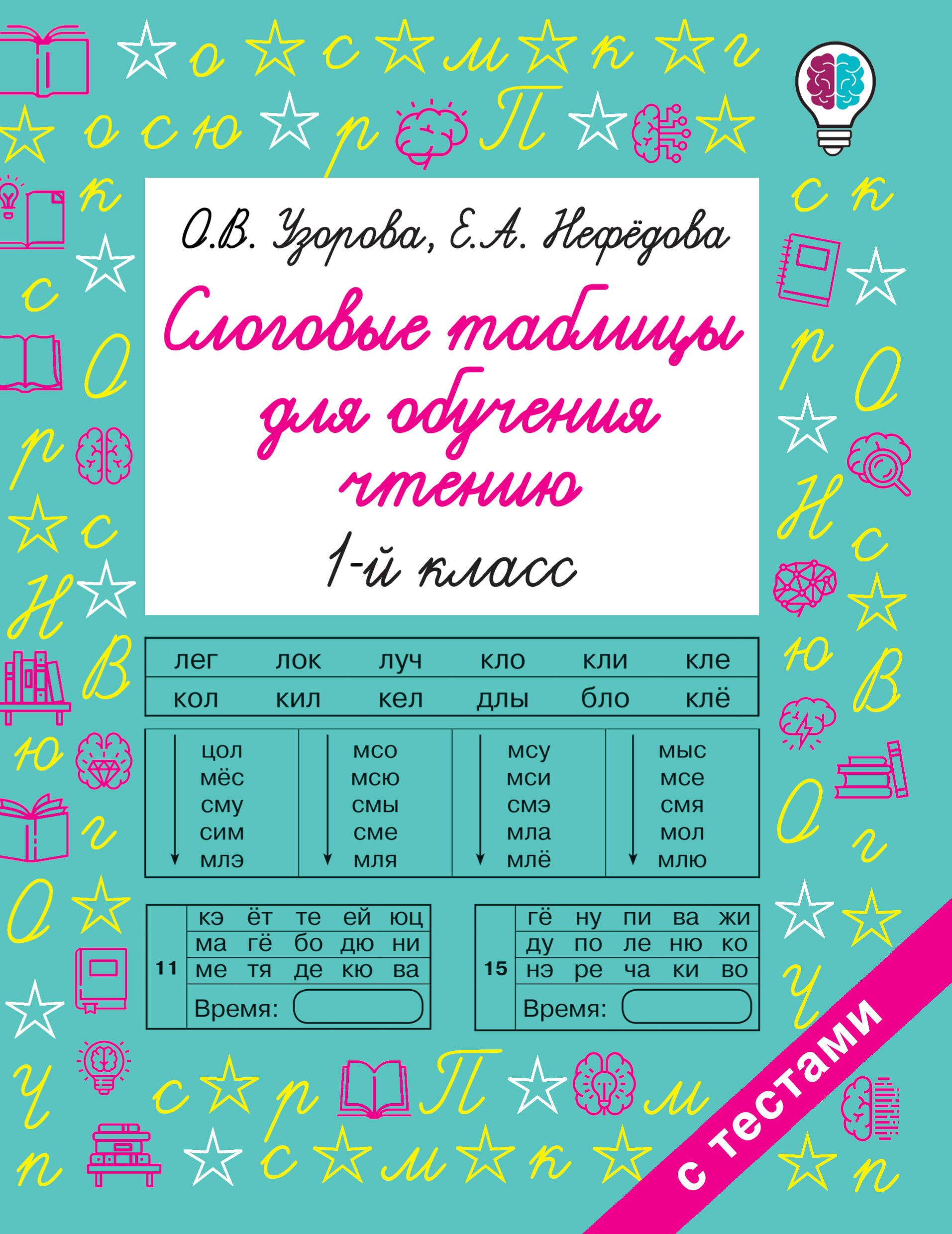 

Слоговые таблицы для обучения чтению