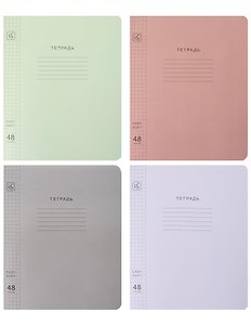 Тетрадь 48л кл. "Soft Cover. Nuance" пласт.обл., ассорти