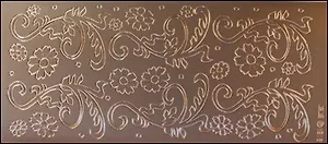 Контурные наклейки Большие листья (191201) (лист) (серебро) (10х23см)