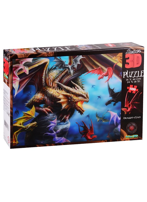 Пазл 500 эл. Super 3D KidsКлан дракона (Dragon Clan). 2790029 — 1