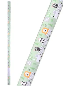 Бумага упаковочная 70*100см "Забавные персонажи" суперглад., инд.уп.