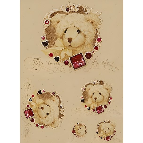 Декупажная карта «My lovely buttons», Карелочка 2288915 — 1
