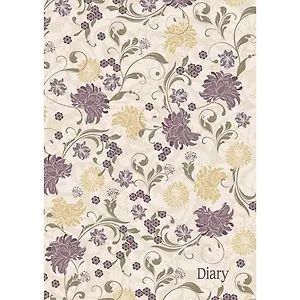 Ежедневник недат. А5 128л "Орнамент. Изящные цветы" 7БЦ, на резинке, мат.ламинация, ляссе, Listoff