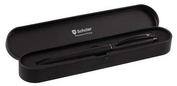 Ручка подарочная шариковая синяя, Obsidian, Schiller 3117027 — 7