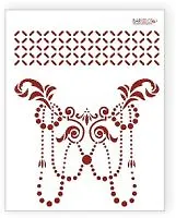 Трафарет пластиковый многоразовый Бусы (20х25) (Л-016) 2282476