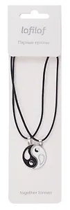Набор парных кулонов Инь-ян (текстиль, металл) (12-04407-B71) (Lafilaf)