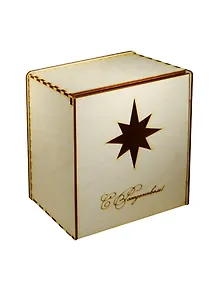 Шкатулка С Рождеством (151980) (193х173х99мм) (игрушка из дерева) (упаковка)