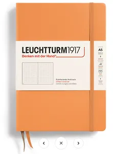 Книга для записей A5 125л тчк. "Medium" тв.обложка, цвет Абрикос, Leuchtturm1917