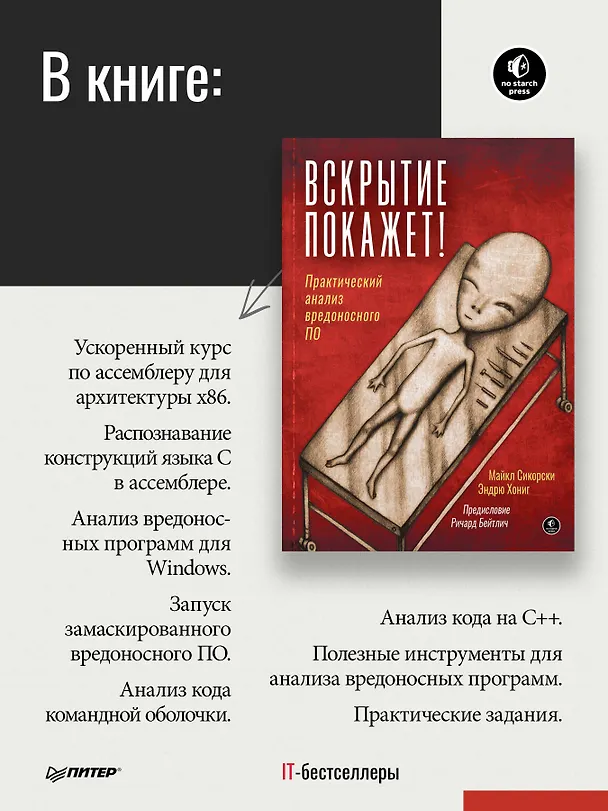 Книга Вскрытие покажет! Практический анализ вредоносного ПО (Майкл Сикорски, Эндрю Хониг) — 4