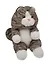 Мягкая игрушка Котик полосатый серый (22см) (14-0650-202505-T7) — 3103119 — 2
